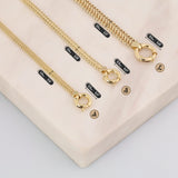 14k Gold | Double Curb Vienna Chain Necklace