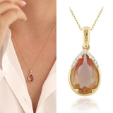 14k Gold | Diaspore Gemstone Necklace