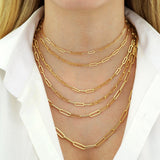 14k Gold | Paperclip Necklace