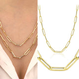 14k Gold | Paperclip Necklace