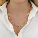 14k Gold | Paperclip Necklace