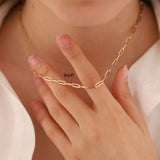 14k Gold | Paperclip Chain Necklace