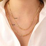 14k Gold | Paperclip Chain Necklace