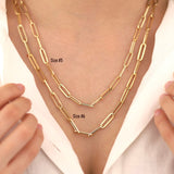 14k Gold | Paperclip Chain Necklace