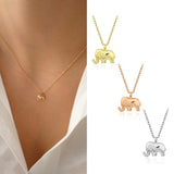 14k Gold | Minimal Elephant Necklace