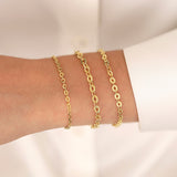 14k Gold | Oval Cable Chain Bracelet