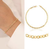 14k Gold | Oval Cable Chain Bracelet