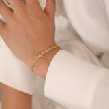 14k Gold | Oval Cable Chain Bracelet