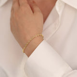 14k Gold | Oval Cable Chain Bracelet