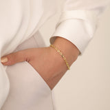 14k Gold | Oval Cable Chain Bracelet