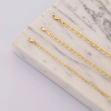 14k Gold | Oval Cable Chain Bracelet