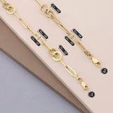 14k Gold | Paperclip & Round Link Chain Necklace