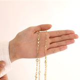 14k Gold | Paperclip & Round Link Chain Necklace