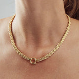 14k Gold | Wheat Chain Necklace with Sailor Clasp