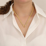 14k Gold | Wheat Chain Necklace with Sailor Clasp