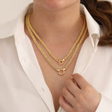 14k Gold | Wheat Chain Necklace with Sailor Clasp