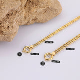 14k Gold | Wheat Chain Necklace with Sailor Clasp