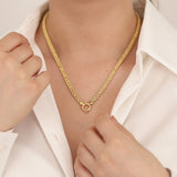 14k Gold | Wheat Chain Necklace with Sailor Clasp