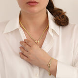 14k Gold | Wheat Chain Necklace with Sailor Clasp