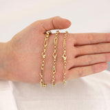 14k Gold | Barleycorn & Rolo Chain Bracelet