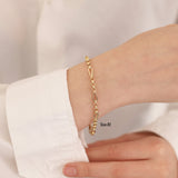 14k Gold | Barleycorn & Rolo Chain Bracelet