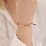 14k Gold | Barleycorn & Rolo Chain Bracelet