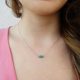 14k Gold | Minimal Round Opal Necklace