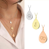 10k Gold | Flat Teardrop Cremation Urn / Ash Holder Necklace