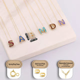 10k Gold | Colorful Initial Letter Necklace