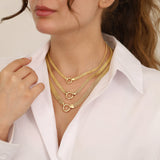 14k Gold | Bismarck Mesh Chain Necklace with Sailor Clasp & Charm