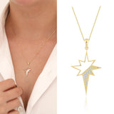 14k Gold | Modern North Star Necklace