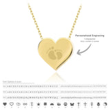 14k Gold | Flat Heart Necklace