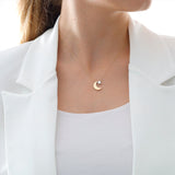 14k Gold | Moon and Star Necklace