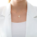 14k Gold | Moon and Star Necklace