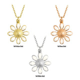 14k Gold | Tiny Daisy Necklace