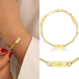 14k Gold | Engravable Paperclip Bracelet