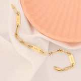 14k Gold | Engravable Paperclip Bracelet