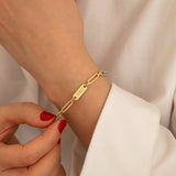 14k Gold | Engravable Paperclip Bracelet