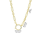 14k Gold | Paperclip Necklace with Diamond Sailor Clasp