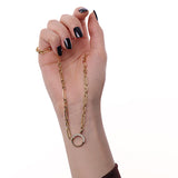 14k Gold | Paperclip Necklace with Diamond Sailor Clasp