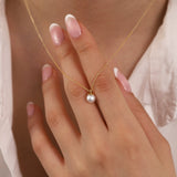 14k Gold | Minimal Pearl Necklace