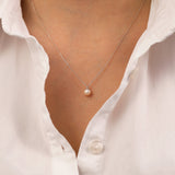 14k Gold | Minimal Pearl Necklace