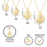 14k Gold | Puffy Teardrop Necklace