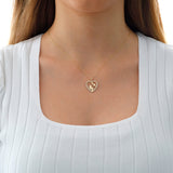 14k Gold | Mother & Baby Heart Necklace