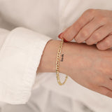 14k Gold | Figaro Chain Bracelet