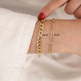 14k Gold | Figaro Chain Bracelet