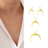 14k Gold | Crescent Moon Necklace