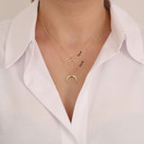 14k Gold | Crescent Moon Necklace