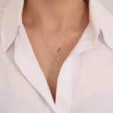 14k Gold | Crescent Moon Necklace