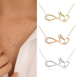 14k Gold | Infinity Bird Necklace